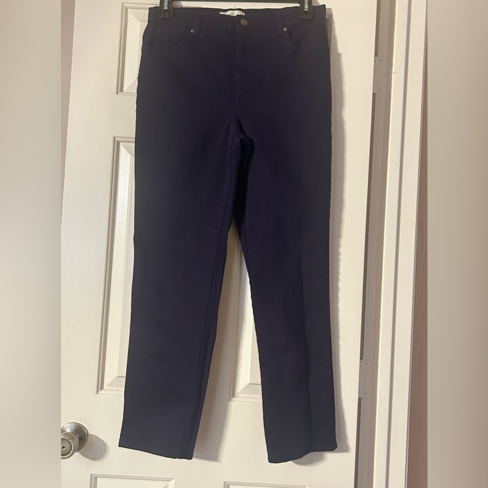 5 pocket Dark Wash purple Emily B Jeans size 12